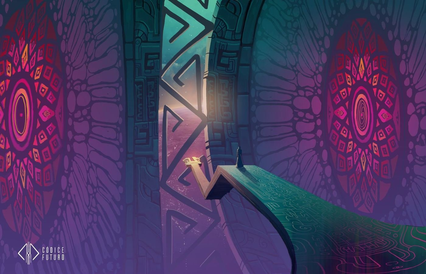 Ilustración de un portal de Códice Futuro