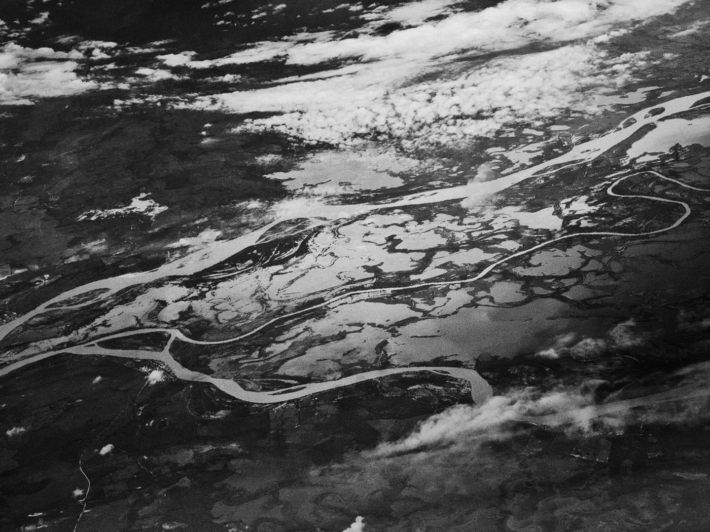 Vista aérea de los caños de la Ciénaga Grande. Foto: Jorge Panchoaga